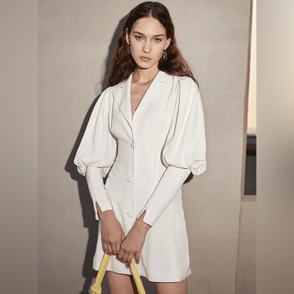 BIANCA Puff-Up Sleeves Blazer Dress NWT